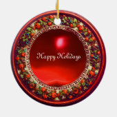 大天使ラファエル及び魚パーチメント セラミックオーナメント (裏面)