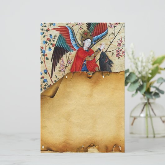 大天使ラファエル及び魚パーチメント 便箋 (スタンド正面)