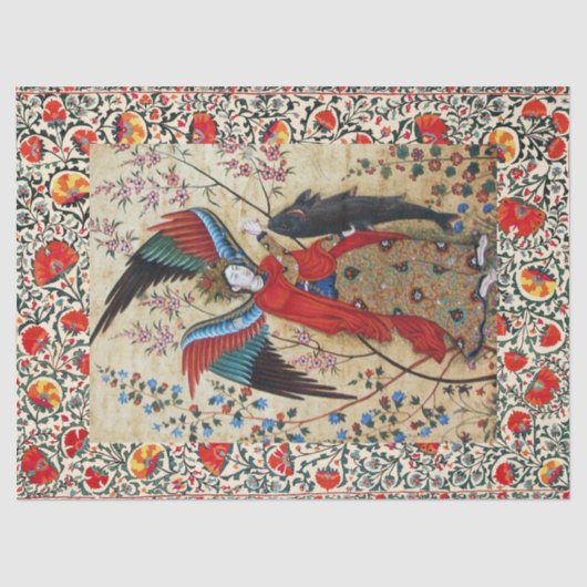 大天使ラファエル及び魚パーチメント 薄葉紙 (正面)