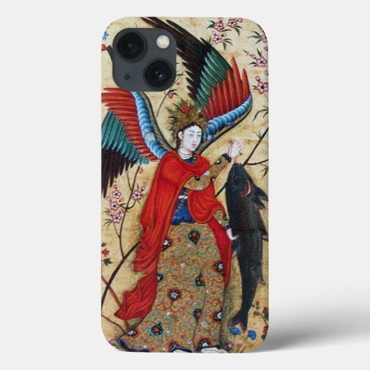 大天使ラファエル及び魚パーチメント Case-Mate iPhoneケース (裏面)