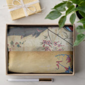 大天使ラファエル及び魚ブルーフローラ羊皮紙 薄葉紙 (ギフト)