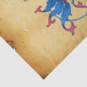 大天使ラファエル及び魚ブルーフローラ羊皮紙 薄葉紙 (詳細)