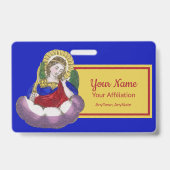 大天使聖ミカエル（M 009; スタイル 2） バッジ (裏面)