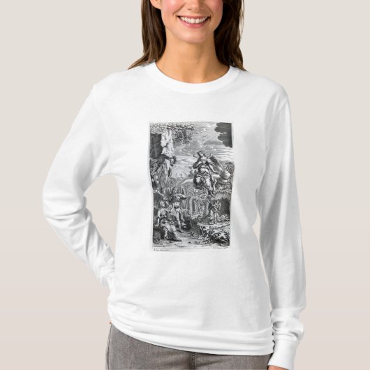 大天使Urielはガブリエルを知らせます Tシャツ (正面)