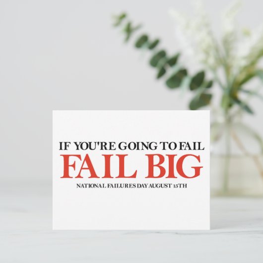 大失敗(全国大失敗の日) ポストカード (スタンド正面)