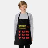 大好きおもしろいなバーガーの食べ物のジョーク エプロン (着用した状態)