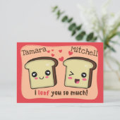 大好きすぎる!| かわいいラブ バレンタインデー カード (スタンド正面)