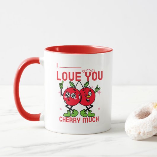 大好きだよチェリーマッチ マグカップ (ドーナツ)