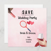 大好きなテニスラッ結婚ケット 招待状 (正面/裏面)