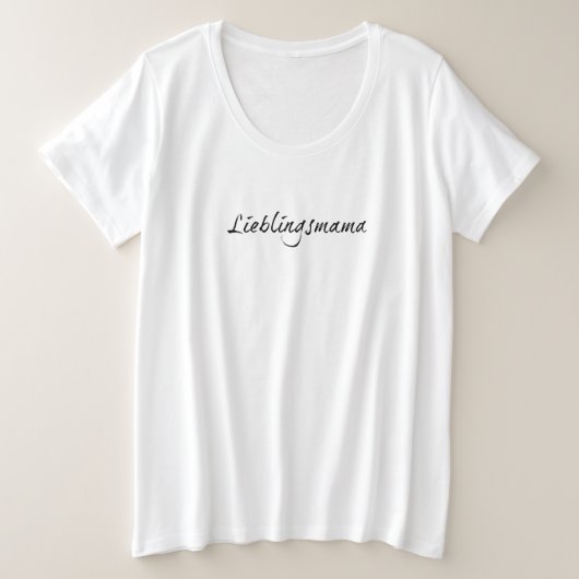 大好きなママ プラスサイズTシャツ (デザイン正面)