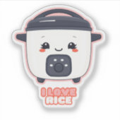 大好きなリコカーかわいい炊飯器ストーブ シール (正面)