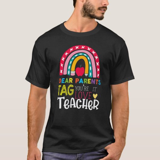 大好きな両親の最後の日 おめでとうタグ Love Tシャツ (正面)
