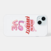 大好きな恋人 - かわいいフォントのスマホケース iPhone 15ケース (裏面横)