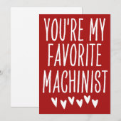 大好きな機械工面白いバレンタインデー シーズンカード (正面/裏面)