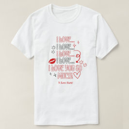 大好きな気持ちを伝えるバレンタインのメッセージカード Tシャツ