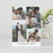 大好きな気持ち エレガントな結婚式の写真 白 サンキューカード (スタンド正面)