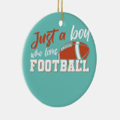 大好きな男の子だけのアメリカンフットボール選手 セラミックオーナメント (右)