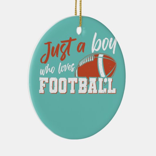 大好きな男の子だけのアメリカンフットボール選手 セラミックオーナメント (右)