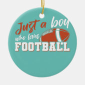 大好きな男の子だけのアメリカンフットボール選手 セラミックオーナメント (正面)