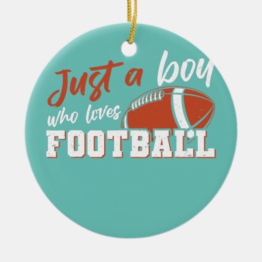 大好きな男の子だけのアメリカンフットボール選手 セラミックオーナメント (正面)