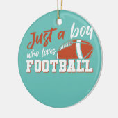 大好きな男の子だけのアメリカンフットボール選手 セラミックオーナメント (左)