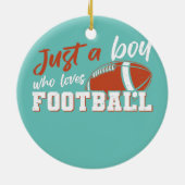 大好きな男の子だけのアメリカンフットボール選手 セラミックオーナメント (裏面)