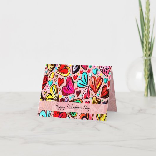 大好きよ、ファンキー・ハート・パターン・デザイン!! カード (正面)