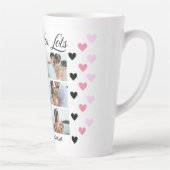 大好きよ、5枚の写真コラージュバレンタインデーかわいい カフェラテマグ (右)