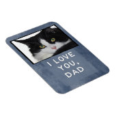 大好きパパダークブルーカスタムの猫フォトマグネット マグネット (右側)