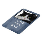 大好きパパダークブルーカスタムの猫フォトマグネット マグネット (左側)