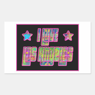 大好きロサンゼルススマイルドラマのステッカー 長方形シール