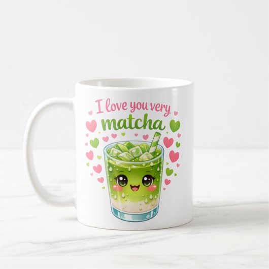 大好き抹茶 かわいいマグカップ コーヒーマグカップ (左)