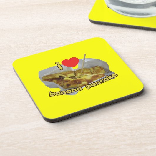 大好き(ハート)バナナパンケーキ…タイ通り食品 コースター (左側)