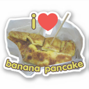 大好き(ハート)バナナパンケーキ…タイ通り食品 シール