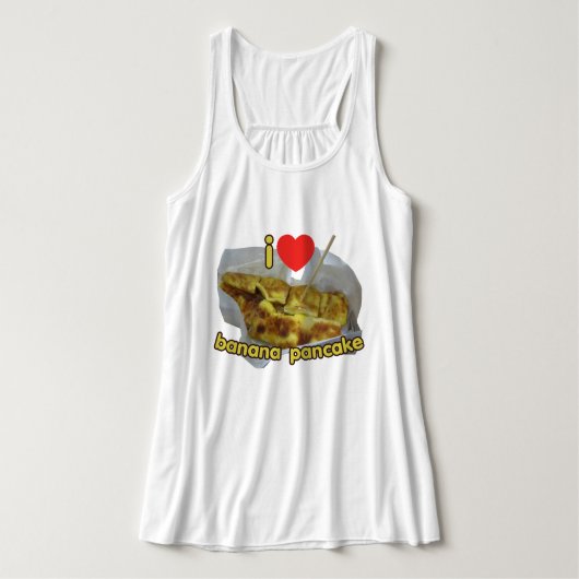 大好き(ハート)バナナパンケーキ…タイ通り食品 タンクトップ (デザイン正面)