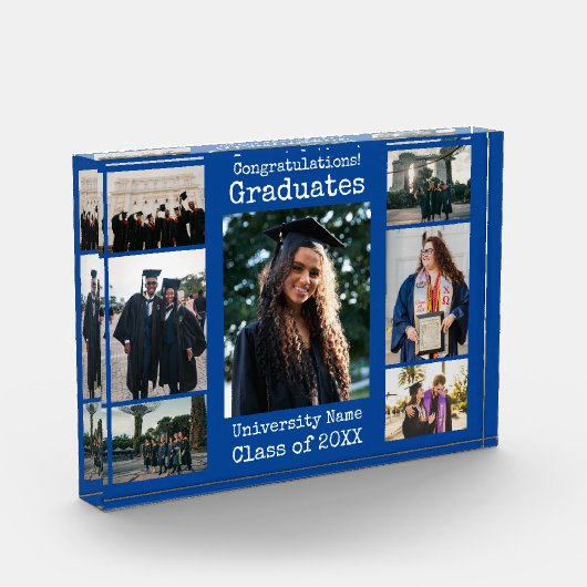 大学おめでとうございます卒業生7人の写真ブロック フォトブロック (左)