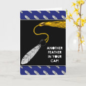 大学おもしろい卒業 カード (黄色い花)