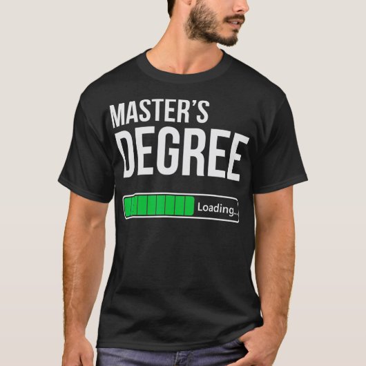 大学おもしろい学生マスターズ学位ローディングギフト Tシャツ (正面)