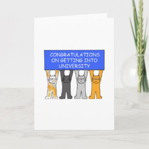 大学に得ることのお祝い カード