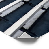 大学のサッカースタジアムの空き席 ポスター (角)