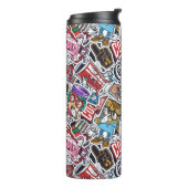 大学のダイナミックなアートアーバングラフィティパターン タンブラー (回転左)