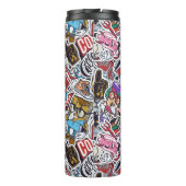 大学のダイナミックなアートアーバングラフィティパターン タンブラー (裏面)