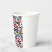 大学のダイナミックなアートアーバングラフィティパターン 紙コップ (左)