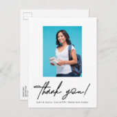 大学の写真卒業発表ありがとうございます 案内ポストカード (正面/裏面)