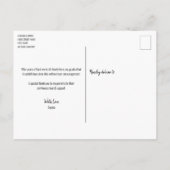 大学の写真卒業発表ありがとうございます 案内ポストカード (裏面)