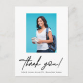 大学の写真卒業発表ありがとうございます 案内ポストカード (正面)