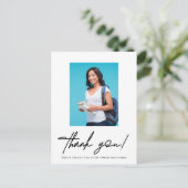 大学の写真卒業発表ありがとうございます 案内ポストカード (スタンド正面)