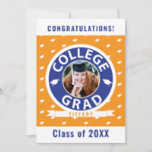 大学の写真卒業 案内状 (正面)