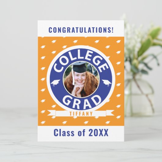 大学の写真卒業 案内状 (スタンド正面)