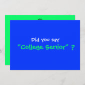 大学の卒業パーティの招待状 招待状 (正面/裏面)